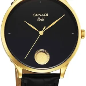 Sonata Men's Gold Analog Watch